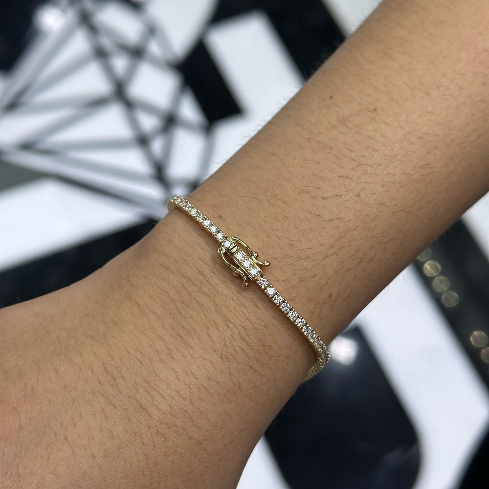Elegant Gold Tennis Bracelet